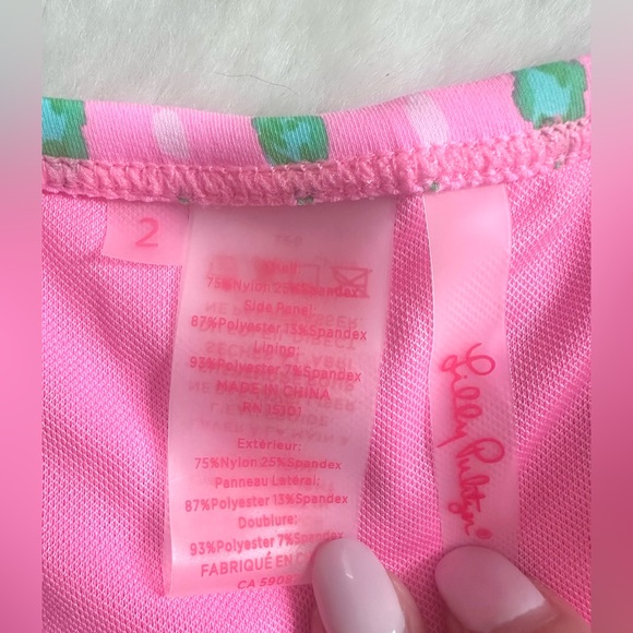 NWT Lilly Pulitzer High Waisted Clancy Bottom Pink Shandy Bikini Bottom - size 2 - Picture 6 of 9